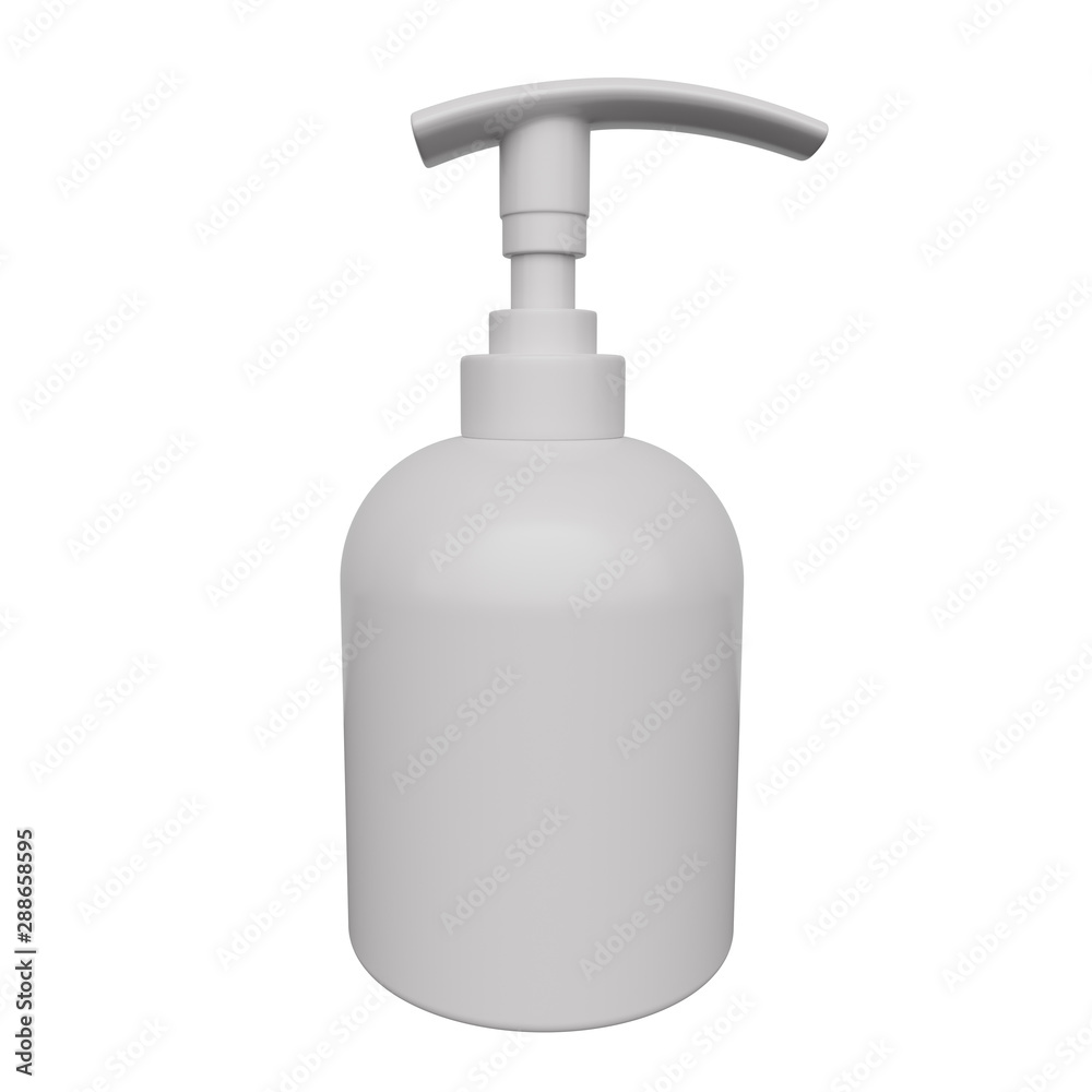 Mockup bottle for cream or liquid soap. 3d rendering Mockup bottle for cream or liquid soap. 3d rendering