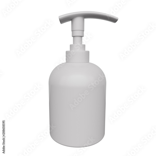 Mockup bottle for cream or liquid soap. 3d rendering