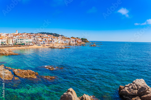 Canvas Print Sea landscape with Calella de Palafrugell, Catalonia, Spain near of Barcelona