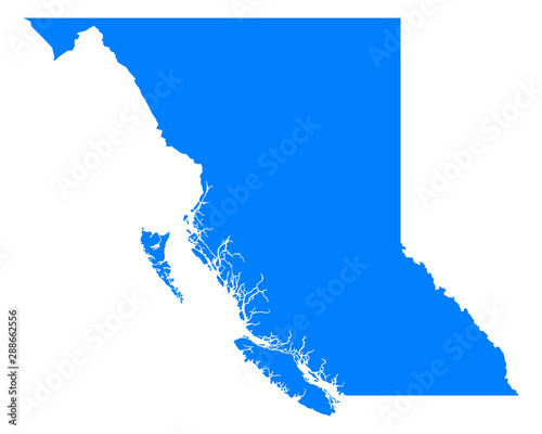 Karte von British Columbia
