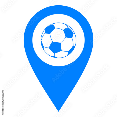 Fußball und Kartenmarkierung
