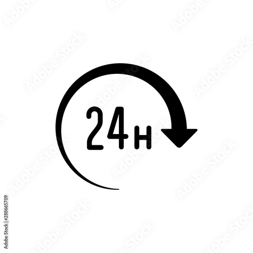 24 hours icon or twenty four hour symbol