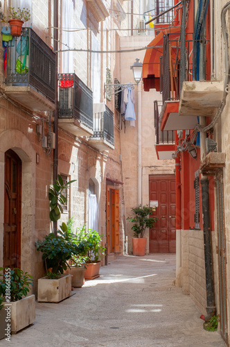 Fototapeta Naklejka Na Ścianę i Meble -  Oldtown street in Barletta city, region Puglia, Southern Italy