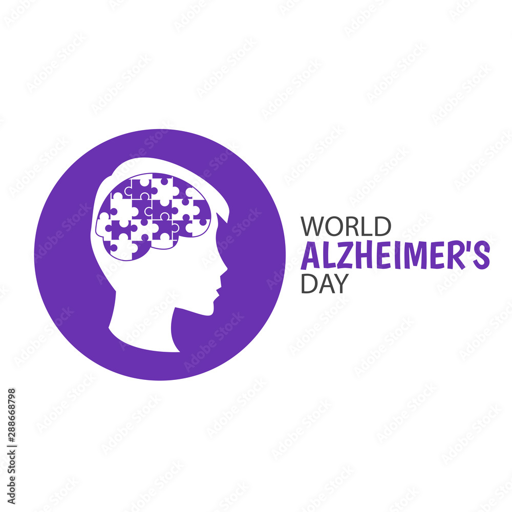 Vector Illustration on the theme World Alzheimer's Day Vector Illustration on the theme World Alzheimer's Day
