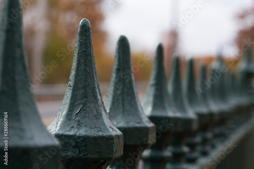 spiked metal fence