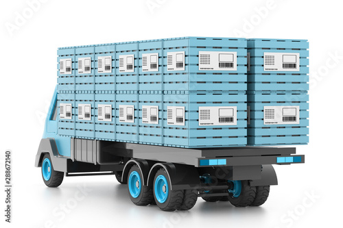 Cargo transportation concept. 3d illustration