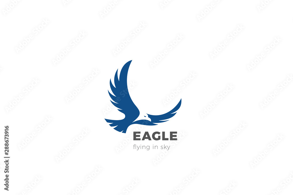 Eagle Flying Soaring Logo abstract design vector template Negative space style. Falcon Hawk Logotype concept icon. Eagle Flying Soaring Logo abstract design vector template Negative space style. Falcon Hawk Logotype concept icon.
