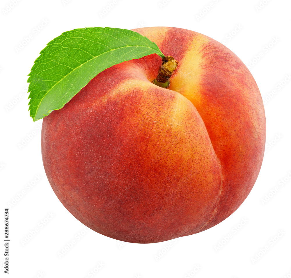 ripe peach isolated on white background ripe peach isolated on white background