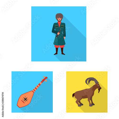 Vector design of culture and sightseeing icon. Set of culture and originality vector icon for stock.