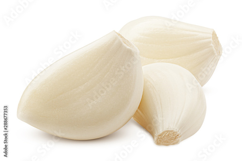 garlic, isolated on white background, clipping path, full depth of field