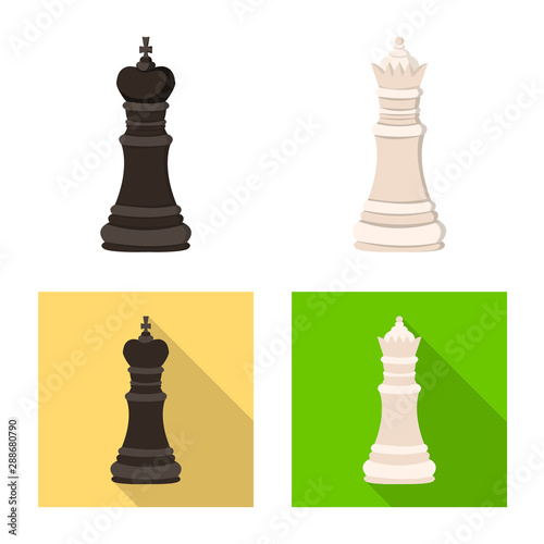Vector illustration of checkmate and thin logo. Collection of checkmate and target vector icon for stock.