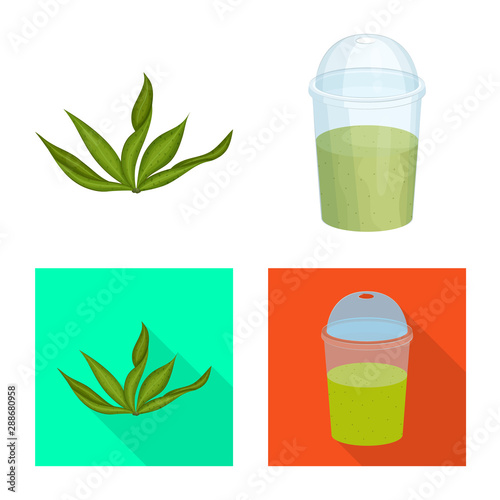 Vector illustration of protein and sea icon. Set of protein and natural vector icon for stock.