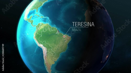 Brazil - Teresina - Zooming from space to earth photo