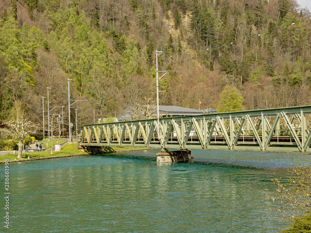 Fototapeta premium rope Switzerland alps