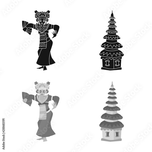 Vector illustration of and travel symbol. Collection of and traditional vector icon for stock.