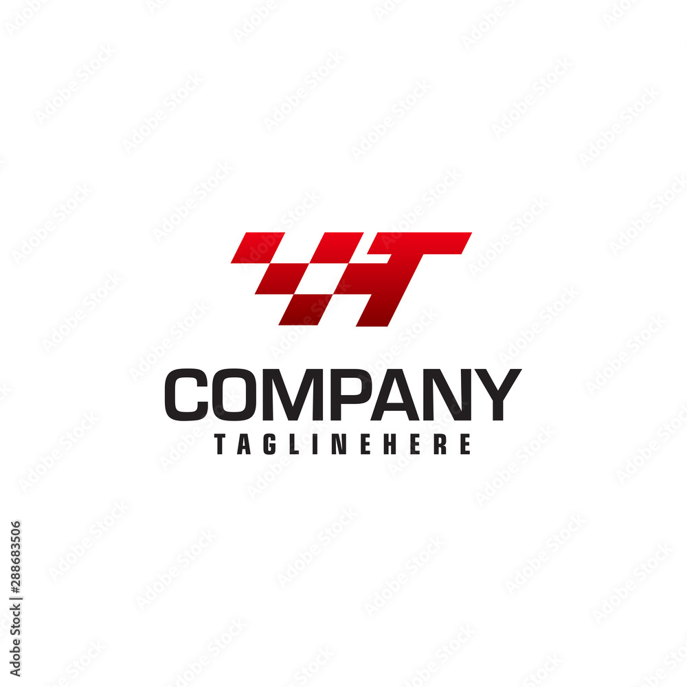 Auto speed letter T logo template vector illustration