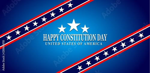 Constitution day badge logo icon. Flat illustration of constitution day badge vector logo icon for web design 