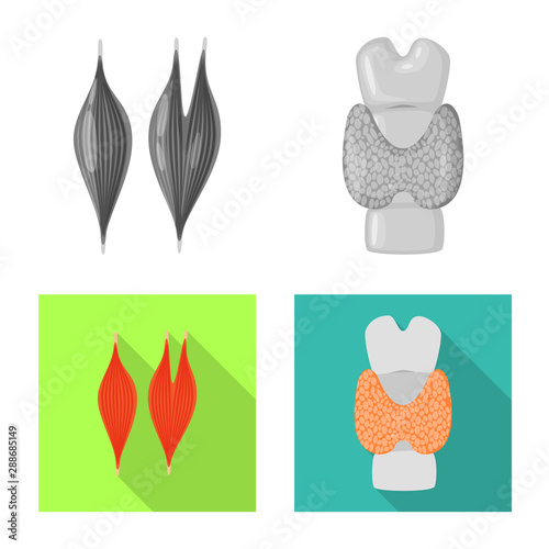 Isolated object of biology and scientific symbol. Set of biology and laboratory vector icon for stock.