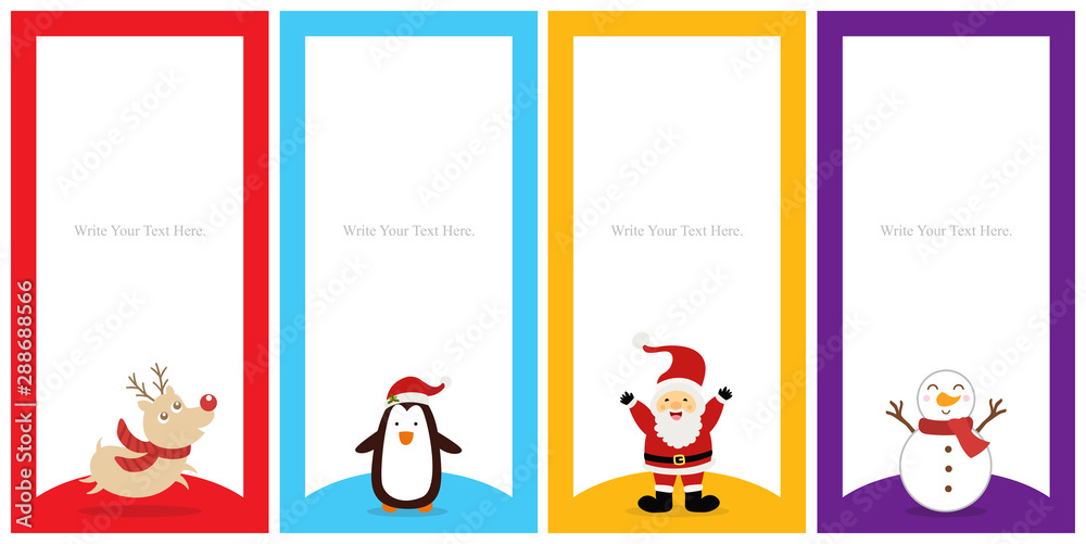 Christmas template card sets design.