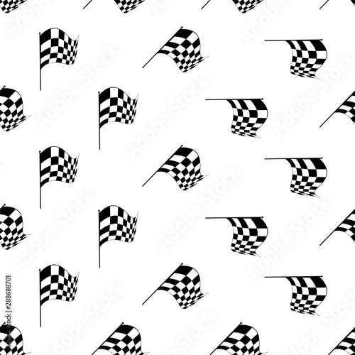 Race Flag Seamless Pattern, Vinyl Ready