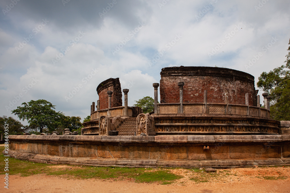 Polonnaruwa - the ruins of an ancient temple, Sri Lanka.