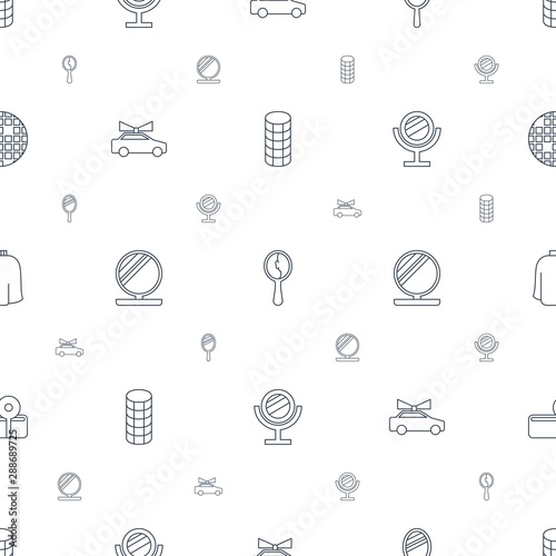 mirror icons pattern seamless white background