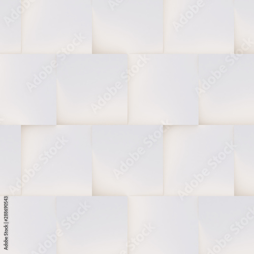 Wallpaper Mural 3D pattern made of white and beige geometric shapes, creative background or wallpaper surface made of light and shadow. Futuristic seamless decorative abstract texture design, simple graphic elements Torontodigital.ca