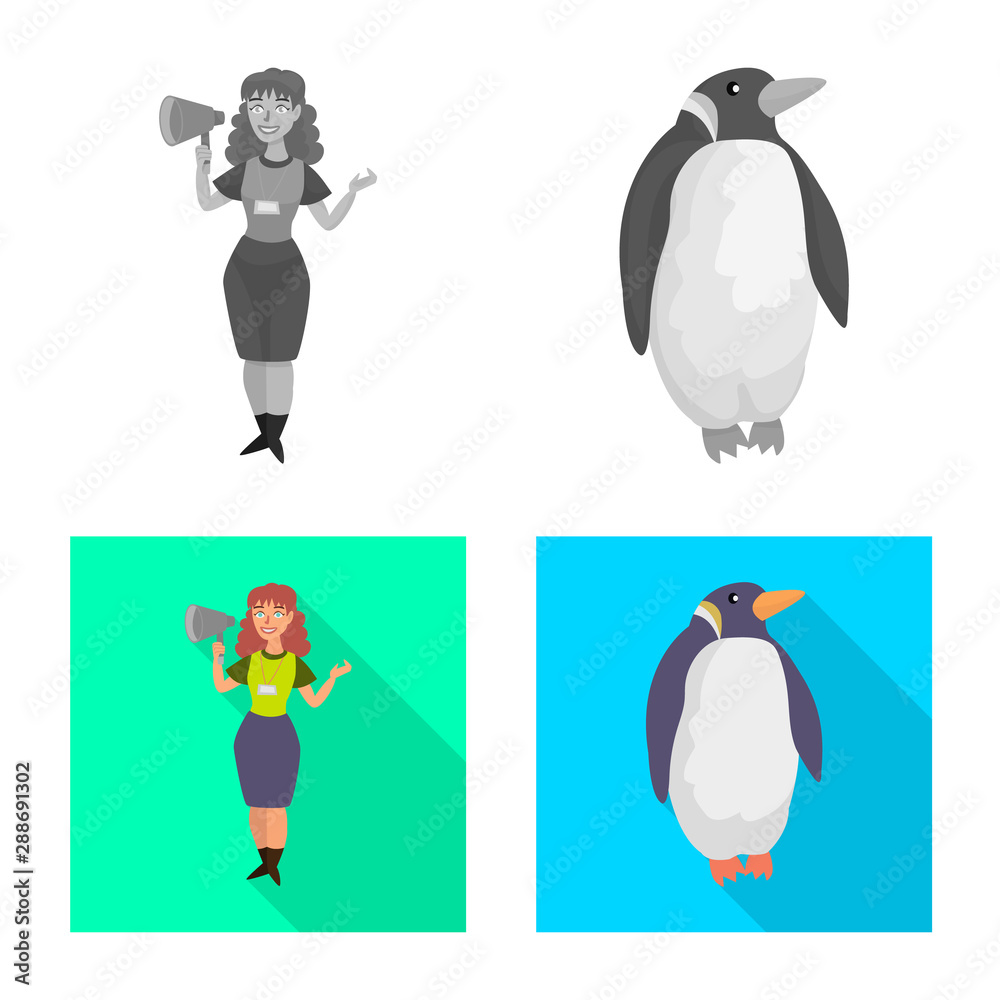 Obraz premium Vector illustration of nature and fun symbol. Set of nature and entertainment vector icon for stock.