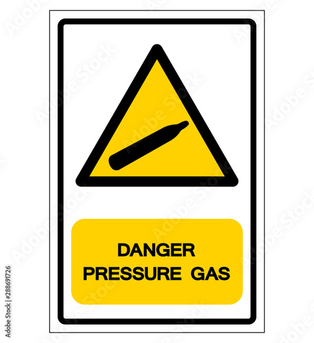Danger Pressure Gas Symbol Sign, Vector Illustration, Isolate On White Background, Label Sticker,Label. EPS10