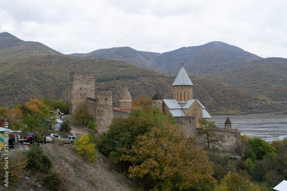 View of Ananuri Castle in Georgia
