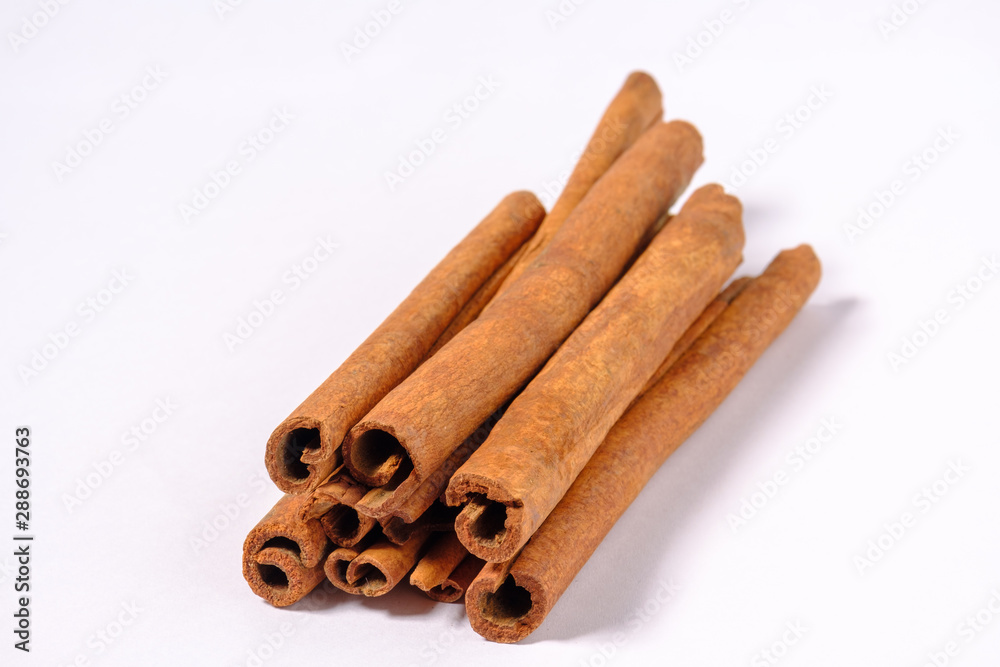 Cinnamon stick on white background Cinnamon stick on white background