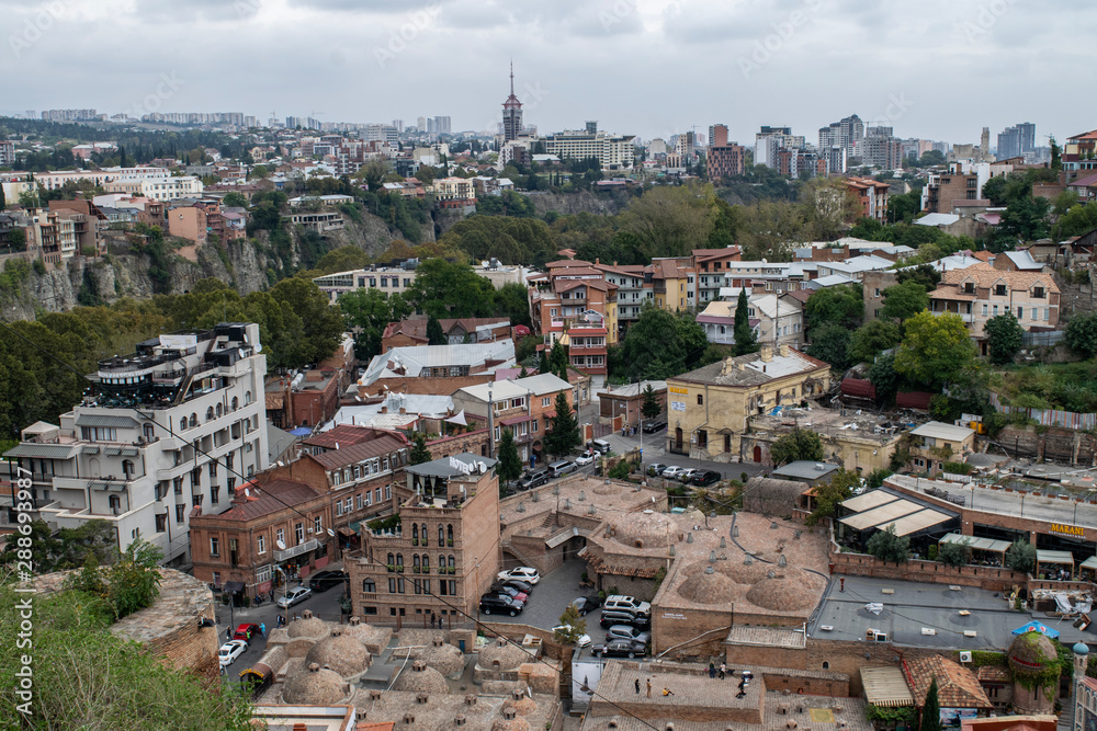 View of the Tbilisi Cityscape in Georgia