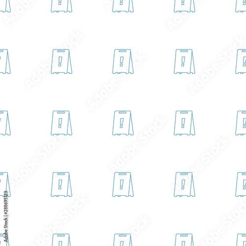 wet floor icon pattern seamless white background