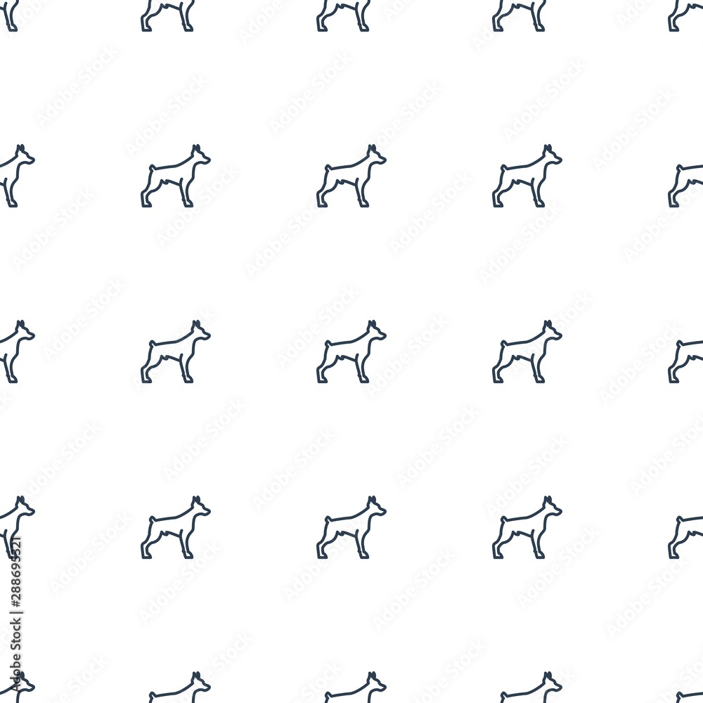 dog icon pattern seamless white background