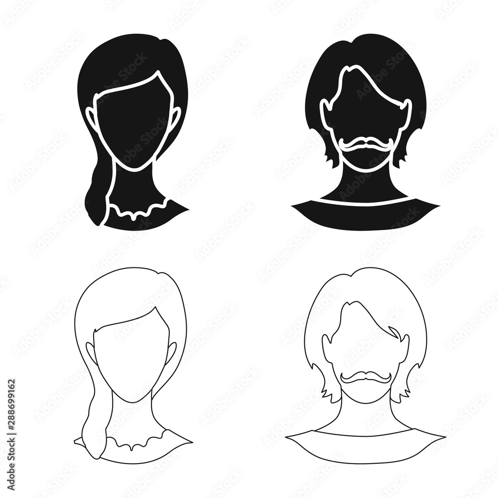 Vector design of professional and photo sign. Collection of professional and profile vector icon for stock.