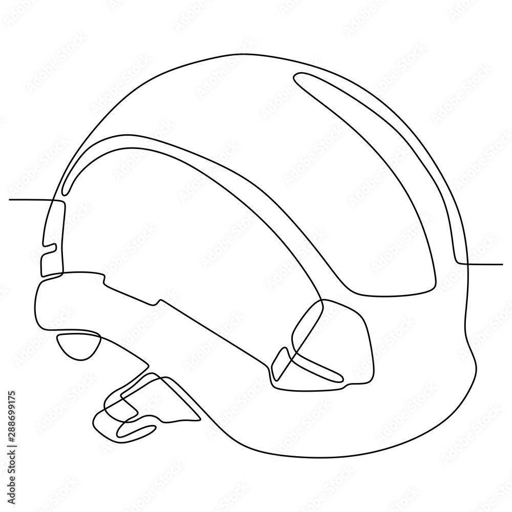 Continuous Line Drawing Of Safety Helmet For Industrial Company Worker  Minimalist Design Vector Illustration, Wing Drawing, Rat Drawing, Pan  Drawing PNG and Vector with Transparent Background for Free Download