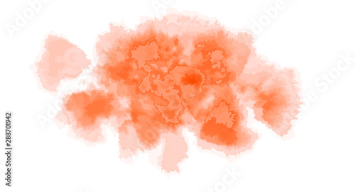 Orange watercolor background for your design, watercolor background concept, vector.