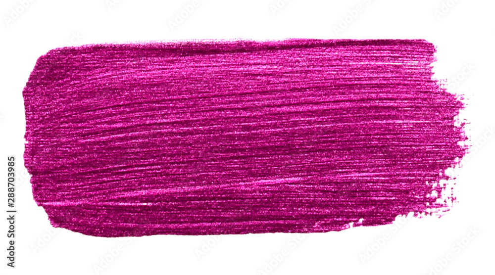 Fototapeta premium Vector pink metallic paint texture isolated on white - acrylic banner for Your design