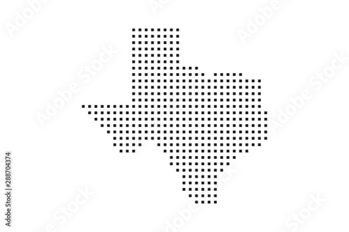 Pixel map of Texas stylized concept