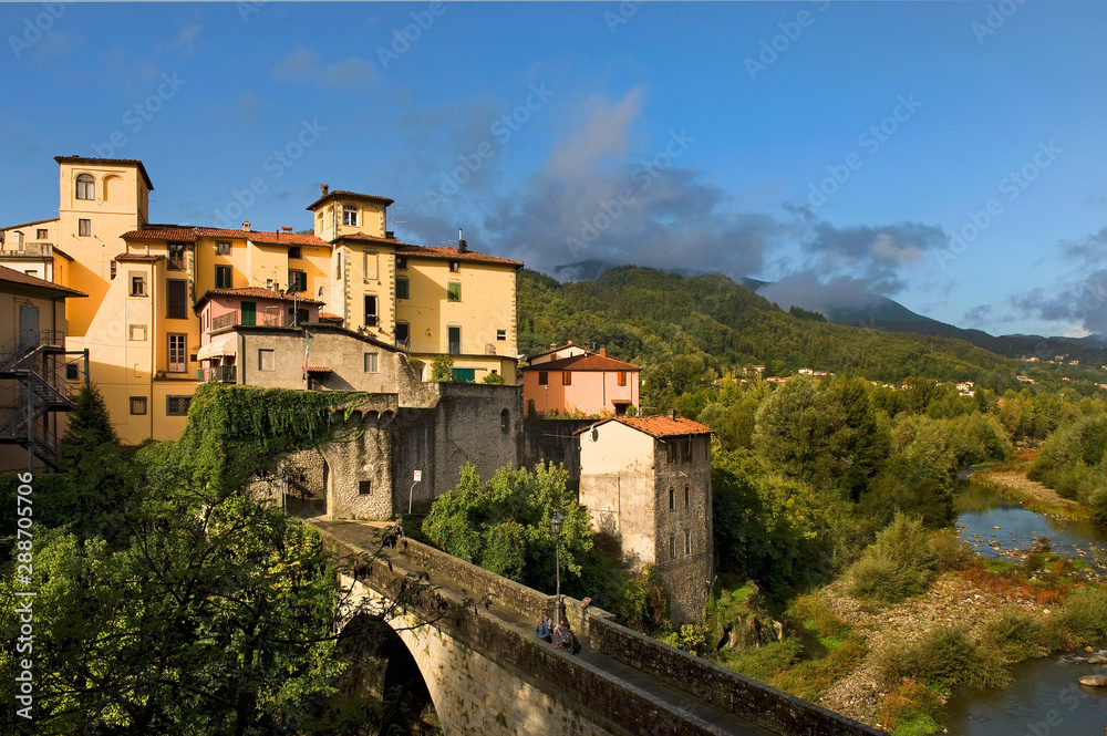 Die Stadt Castelnuovo di Garfagnana, Toscana/ Italien