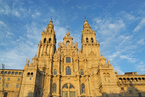 Spain , Santiago de Compostela cathedral, St James way, camino di Santiago