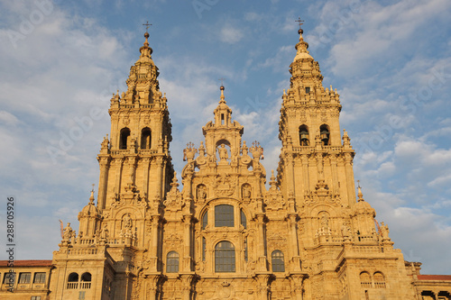 Spain , Santiago de Compostela cathedral, St James way, camino di Santiago