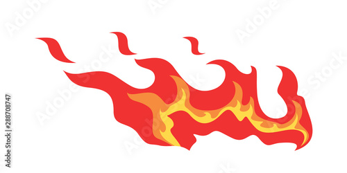 Red and orange fire flame