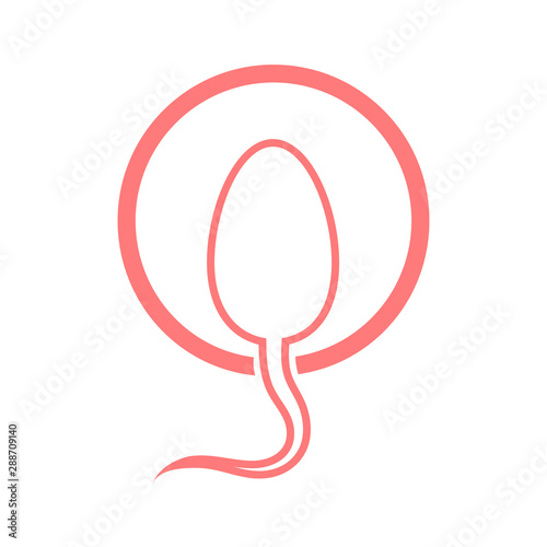 Fertilization icon. Idea of fertility and insemination. Medical sign.