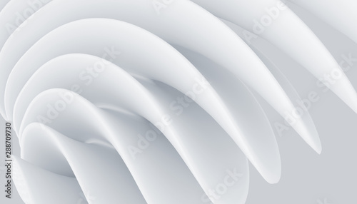 Abstract background. 3d Illustration of a white spiral. Modern geometric wallpaper. Futuristic design. 3D rendering.