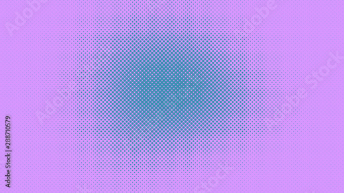 Blue and violet retro comic pop art background with dots, cartoon halftone background vector illustration eps10