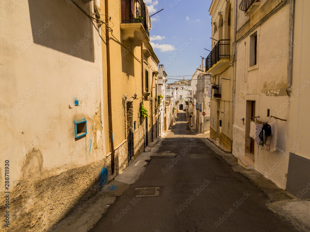 Picturesque street in Ginosa, Apulia, south Italy