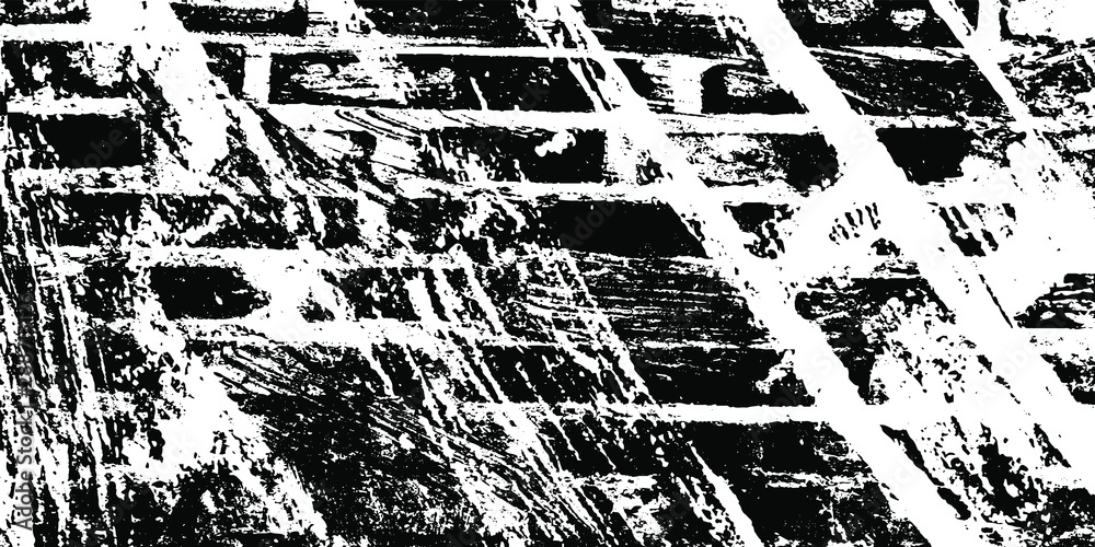 Black and white grunge. Abstract texture of scratch. Worn vintage Board. Vector pattern of dirt and stains