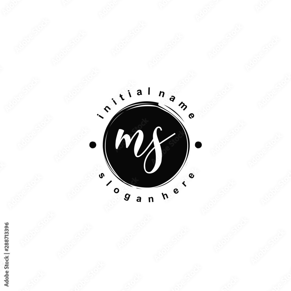MS Initial beauty monogram logo vector Stock Vector | Adobe Stock
