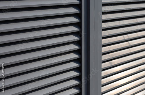 Roller shutters at the street